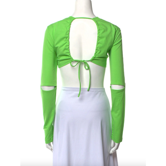 Jacquemus Le T-shirt Piccola Green Crop Top - Picture 16 of 16